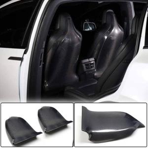 Tesla Model X Sport Utility 2016-2020 Front Seatback Cover 2pcs Carbon Fiber