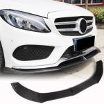 Mercedes Benz W205 C205 A205 Sport C43 Pre-facelift 2015-2019 Front Bumper Lip Carbon Fiber/FRP