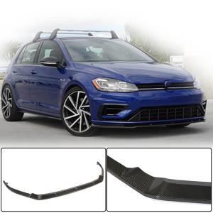Volkswagen VW Golf 7.5 MK7.5 R R-Line 2017-2019 Front Bumper Lip Carbon Fiber