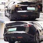 Tesla Model 3 2023-2025 Rear Bumper Diffuser Glossy Black ABS