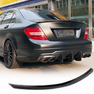 Mercedes-Benz C-Class W204 Sedan Carbon Fiber Rear Trunk Spoiler & Wing Lip 2007–2014