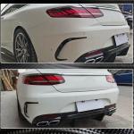 Mercedes Benz C217 S550 Sport S63 S65 AMG Coupe 2015-2019 Rear Bumper Vents Carbon Fiber