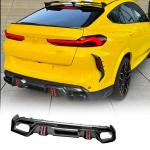 Carbon Fiber Rear Bumper Diffuser for BMW X6M F96 Sport Utility 4-Door 2020-2024 Lower Bumper Lip Diffuser Body Kit Factory Outlet