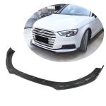 Audi A3 Base Hatchback 17-20 Front Bumper Lip Carbon Fiber