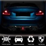 BMW 2 Series F87 M2 M2C 2016-2020 Rear Bumper Diffuser Splitters With LED Brake Light Carbon Fiber