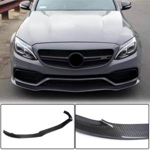 Mercedes Benz W205 C63 (S) AMG Pre-facelift 2015-2019 Front Bumper Lip Carbon Fiber