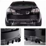 BMW 5 Series F10 2011-2016 528i 530i 535i 550i M-Sport FRP Gloss Black Rear Bumper Diffuser