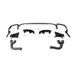 2019–2022 Audi Q8 / SQ8 Black PP Rear Bumper Diffuser with Exhaust Trim Tips