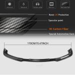 Lexus IS F Sedan 2011-2013 Front Bumper Lip Carbon Fiber