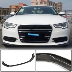 Audi A6 C7 Base Sedan Pre-facelift 2012-2015 Front Bumper Lip Carbon Fiber