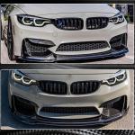BMW F80 M3 F82 F83 M4 2014-2020 Front Upper Bumper Splitters Dry Carbon Fiber