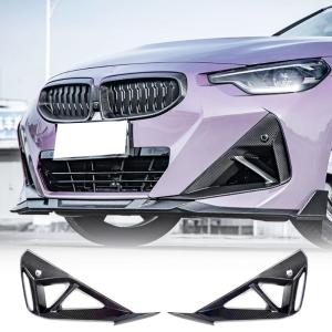 Carbon Fiber Front Bumper Air Vent Cover Compatible with BMW 2-Series G42 220i 230i 2022-2024 Fog Lamp Mesh Grill Car Accessories Factory Outlet