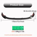 Audi S3 8Y Sedan 2021-2023 Front Bumper Lip Dry Carbon Fiber