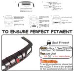 W205 Carbon Fiber Rear Diffuser Compatible with Mercedes Benz C Class W205 C300 C350 C400 C43 C63 AMG Sedan 2015-2021Under Bumper Chin Diffuser Lip Splitter with Light