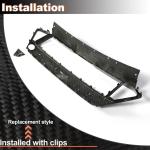 Dry Carbon Fiber Front Bumper Center Trim Compatible with BMW X5M F95 2023-2024 Replacement Front Bumper Lower Grille Grill Frame Fog Air Vent Cover Trim