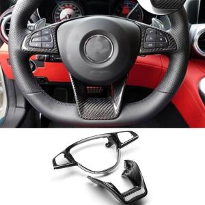 Mercedes Benz W176 A45 W205/C205/A205 C43 C63 S AMG W117/C117 CLA45 W218/X218 CLS63 X156 GLA45 AMG Steering Wheel Covers Carbon Fiber
