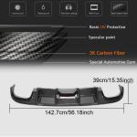 Audi S4 B8 Sedan Pre-facelift 2009-2012 Rear Bumper Diffuser Carbon Fiber