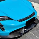 Porsche Taycan Turbo S 9J1 Sedan 2019-2024 Front Bumper Lip Carbon Fiber