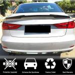 Audi A3 Sline S3 RS3 8V 8V.5 Sedan 2014-2020 Rear Trunk Spoiler Carbon Fiber