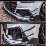 Audi S7 A7 Sline C8 Sportback 2019-2021 Front Bumper Splitters Carbon Fiber