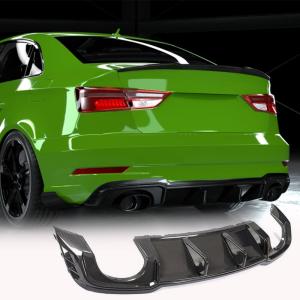 Audi RS3 8V.5 Sedan Facelift 2017-2019 Carbon Fiber Rear Bumper Diffuser