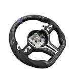 For BMW Universal M5 M6 F10 F20 F22 F30 F32 F36 F06 F07 E70 Custom F8x M2 M3 M4 Carbon Fiber Car Steering Wheel Full Set(Paddles+Buttons+Carbon fiberTrim Cover+Flat Bottom)