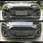 Audi S4 A4 Sline B9.5 Sedan Facelift 2020UP Front Bumper Lip Carbon Fiber