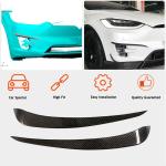 Tesla Model X Sport Utility 2016-2020 Front Bumper Fins Carbon Fiber