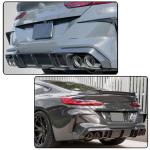 Carbon Fiber Rear Bumper Diffuser for BMW M8 F91 F92 2Door 2020-2025 | 8 Series Lower Spoiler Bumper Guard Body Kit Lightweight Exhaust Diffuser Cover Direct Fit Aerodynamic Exterior Upgrade