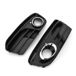 Gloss Black Fog Light Cover Trim Compatible with Audi Q5 2013-2015 ABS Gloss Black Front Bumper Chrome Lower Grille Car Accessories 2PC/Set