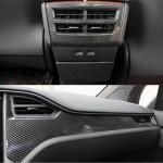 Tesla Model X 2016-2021 Interior Decoration Center Console Trims 12pcs Dry Carbon Fiber