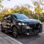 BMW X5 G05 LCI M Sport 2023-2025 Front Bumper Lip Glossy Black ABS