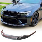 Matte Black Front Bumper Lip Splitters for BMW 5 Series F90 M5 2018-2020 | Fiberglass Front Chin Spoiler Splitter Protector Auto Parts Anti-Collision Protection