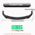 Tesla Model S 2021-2023 Front Bumper Lip Side Skirts Rear Diffuser Carbon Fiber