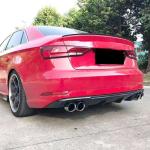 Audi A3 8V.5 Base Sedan Facelift 2017-2020 Rear Bumper Diffuser Carbon Fiber (Non-Sline Non-S3)