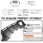 Dry Carbon Fiber Rear Bumper Diffuser for Audi R8 V10 2-Door 2022-2024 | Coupe Convertible Lower Spoiler Bumper Guard Body Kit Lightweight Exhaust Diffuser Cover Aerodynamic Exterior Upgrade