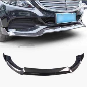 Mercedes Benz W205 C180 C200 C250 C300 C350 C400 Base Sedan 2015-2019 Front Bumper Lip Carbon Fiber