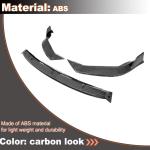 Carbon Look Front Bumper Lip Compatible with Toyota Corolla 4 Door Sedan 2019-2024 ABS Chin Spoiler Splitter Protector Factory Outlet
