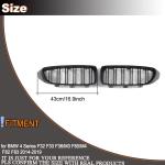 F32 Front Grille Compatible with BMW 4 Series F32 F33 F36/M3 F80/M4 F82 F83 2014-2019 ABS Auto Bumper Kidney Grill Cover Body Kit (Double Slats Gloss Black Grille)