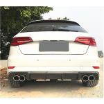 Audi A3 Base 8V.5 Hatchback 2017-2020 Rear Bumper Diffuser Carbon Fiber