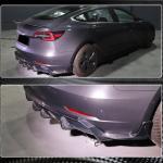 Tesla Model 3 2017-2022 Rear Bumper Splitters Carbon Fiber