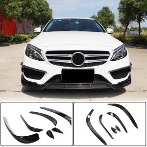 Mercedes Benz W205 C205 A205 Sport C43 AMG Pre-facelift 2015-2019 Front Bumper Vents Carbon Fiber