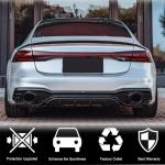 Audi S7 A7 Sline C8 2019-2022 Rear Bumper Diffuser Valance Lip with Exhaust Pipes Dry Carbon Fiber