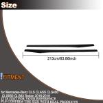 Gloss Black Side Skirts for Mercedes-Benz CLS Class C257 CLS400 CLS550 CLS63 AMG Sedan 4-Door 2018-2019Under Door Rocker Panels Valance Extension Lip Factory Outlet