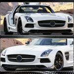 Mercedes Benz C197 R197 SLS AMG 2010-2013 Front Bumper Vents Carbon Fiber