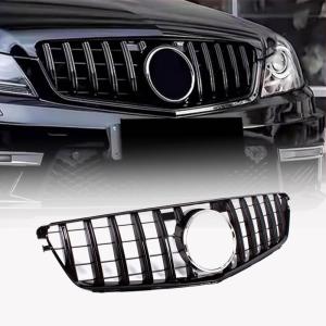 Mercedes Benz C-Class W204 C250 C300 C350 2008-2014 Glossy Black ABS Front Grille