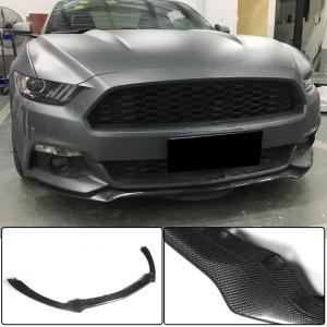 Ford Mustang V6 V8 GT 2015-2017 Front Bumper Lip Carbon Fiber