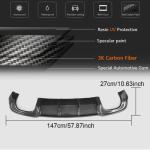 Audi S3 A3 Sline 8V Sedan Facelift 2017-2020 Rear Bumper Diffuser Carbon Fiber