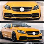 Mercedes Benz (W205) C205 A205 C63 AMG Pre-facelift 2015-2019 Front Bumper Lip Carbon Fiber
