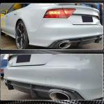 Audi A7 Sline Sportback 2011-2014 Rear Bumper Diffuser Carbon Fiber
